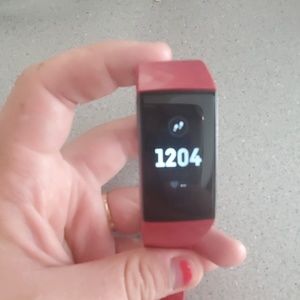 Brand new Fitbit Charge 3 with large red band